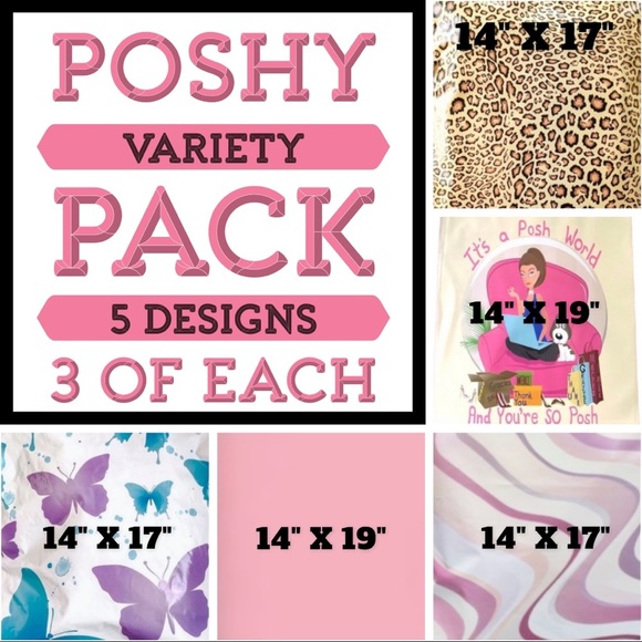 Mailers And More Other - 15 Piece POSHY Variety Pack 14X17 & 14X19 Poly Mailers PRICE IS FIRM